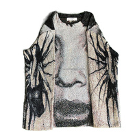 Pull Jacquard Grande Taille Motif Hip-Hop Homme, Streetwear Coton Lourd Tissé pour Rappeur, Vente en Gros