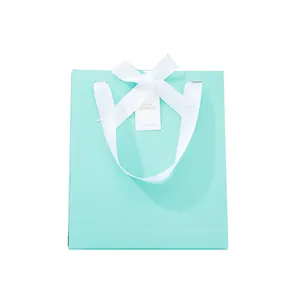 ZL定制时尚设计豪华包装情人节珠宝礼物方形纸礼品袋带封口和提手