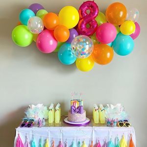 Kit de Arco de Globos Multicolor para Verano, Globos Azules, Morados, Naranjas, Verdes, Rosas, Dorados y Arcoíris para Decoración de Fiestas de Cumpleaños Infantiles Hawaianas - Product Image 4