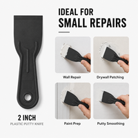Couteau à mastic flexible en plastique de 2 pouces avec manche intégré, qualité professionnelle pour la réparation de petites surfaces murales et les travaux de cloisons sèches - Vente en gros