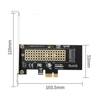 Carte adaptateur PCIe X1 vers M.2 SSD de haute qualité - Extension de stockage haute vitesse pour PC de bureau