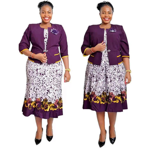 Nouvelle robe décontractée de style turc, imprimée, respirante, longueur genou, grande taille, pour femmes africaines - Product Image 1