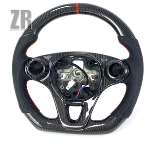 Volante Sportivo in Pelle e Fibra di Carbonio per <span class=keywords><strong>Mercedes</strong></span> Benz SMART 453 - Product Image 3