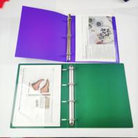 Suministro de fábrica, tablero de plástico de espuma PP de varios tamaños, productos de archivo de oficina, logotipo personalizado, hojas sueltas, carpeta de archivos de 3 anillas de 1 pulgada
