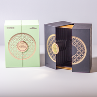Boîte cadeau rigide à double porte avec logo en relief personnalisé, insert inclus, pour emballage de cosmétiques, souvenirs d'entreprise, vente en gros