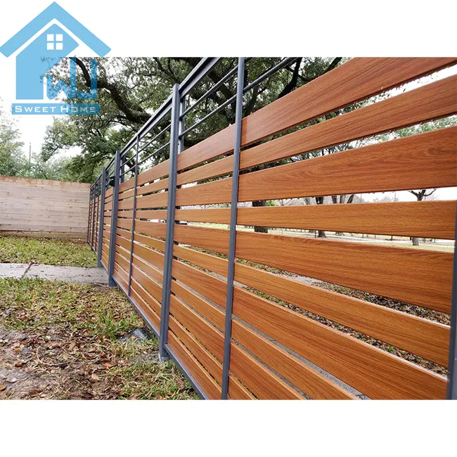 cheap outdoor metal iron panel garden aluminium metallic fencing