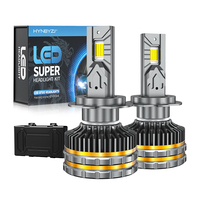 HYNBYZJ Ampoule de phare de voiture puissante 280w 12v H4 H11 Led 30000lm 6500k avec refroidissement par ventilateur 9005 9006 9012 Led Phare H4 Faro H7