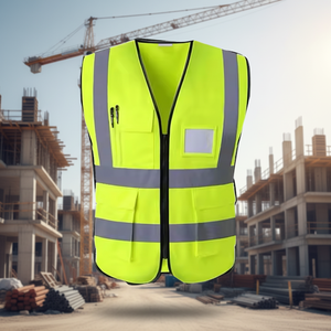Protective Breathable Colorful Reflective Clothing Reflective Vest Custom Multi-pocket Construction - Product Image 1