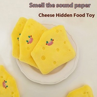 Jouet sonore de chien en peluche écologique d'inspiration coréenne jouet de fromage en papier renifleur de nourriture cachée pour chiens pour le commerce extérieur