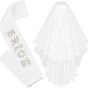 Diadema <span class=keywords><strong>de</strong></span> novia con perlas, velo <span class=keywords><strong>de</strong></span> boda, <span class=keywords><strong>regalos</strong></span> <span class=keywords><strong>de</strong></span> novia para despedida <span class=keywords><strong>de</strong></span> soltera, decoración <span class=keywords><strong>de</strong></span> fiesta <span class=keywords><strong>de</strong></span> compromiso - Product Image 2