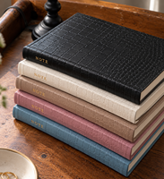 Carnet A5 en cuir PU personnalisé, couverture rigide, reliure cousue, motif crocodile gaufré, ligné, pour écriture quotidienne, idéal comme cadeau.