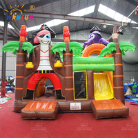 WINSUN - Casa Inflable Pequeña de PVC, Brincolín Inflable Comercial, Combo Piratas