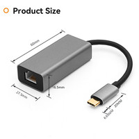 3.1 Tipe C untuk RJ45 Gigabit Ethernet Jaringan Lan Kabel Adaptor USB C Hub
