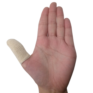 Natuurlijke Witte Katoen Vinger Babybedjes Met Elastische Voor Handen Vingertoppen Bescherming Anti-Slijtage One Size Elke Verpakking - Product Image 3