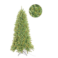 Arbre de Noël artificiel durable de haute qualité avec éclairage LED à économie d'énergie, base autoportante, personnalisable, aspect réaliste, en PVC, pour usage intérieur