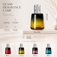 Lampe à parfum catalytique en verre OEM personnalisée, capacité 200 ml, diffuseur d'aromathérapie sans flamme pour la maison, l'hôtel et la décoration commerciale