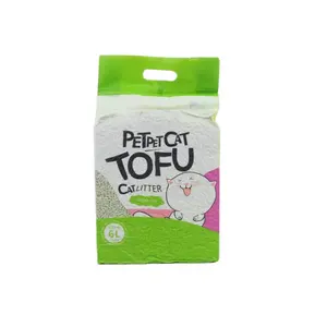 Litière pour chat 100% naturelle, sable de chat écologique, sans poussière, comestible, tofu, plante naturelle