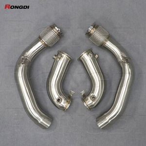 Reducing Straight Downpipe for BMW M5 F90 S63B44B 4.4T 2018-2021 304 Stainless Steel One-Piece Mandrel Bent Downpipe - Product Image 2