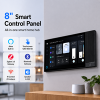 Panneau de commande central intelligent 8 pouces Tuya avec écran tactile Android 11, Zigbee, BLE Mesh, IR et commande vocale pour hôtels, appartements et usage domestique