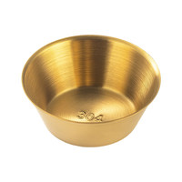 Mangkuk Saus Celup Ramah Lingkungan Korea dari Baja Tahan Karat 304, Wadah Bumbu, Mangkuk Kecap untuk Restoran, Logo Dapat Disesuaikan