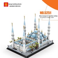 Bloques de Construcción de Arquitectura Mundialmente Famosa de Wange, Modelo Escénico de la Gran Mezquita de la Meca y Sheikh Zayed, Arabia Saudita, para Colección