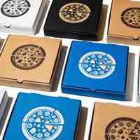 Boîtes à pizza personnalisées en gros avec logo imprimé, imperméables, biodégradables, jetables, en carton ondulé, pour restaurants