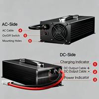 Chargeur intelligent professionnel AC-DC 14,6 V 80 A montable pour LiFePO4 12,8 V Renogy LiTime Battle-Born SOK pour batteries 160 Ah 200 Ah 300 Ah 400 Ah