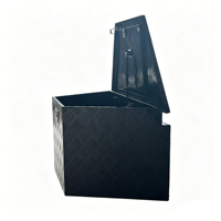 Boîte à outils en aluminium noir léger OEM, étanche et verrouillable, pour pick-up US/AU – Vente en gros usine