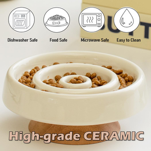 Comedero Lento para Gatos de Alta Calidad y Ecológico, Nuevo Diseño en Color Morandi, Protección para el Cuello, Comedero para Mascotas de Acero Inoxidable y PC - Product Image 5