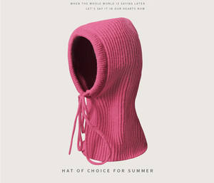 Cagoule pour femmes hiver chaud grand chapeau de tête, cou, couvre-chef Protection des oreilles bonnet tricoté en laine - Product Image 4