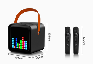 Machine de karaoké Hejia SP100, haut-parleur portable avec 2 micros sans fil, haute qualité - Product Image 3