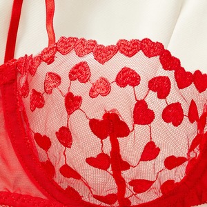 Ensemble de lingerie sexy en dentelle brodée, nouveauté, vente chaude, soutien-gorge et culotte, lingerie érotique, <span class=keywords><strong>porte</strong></span>-jarretelles floral, nuisette - Product Image 2