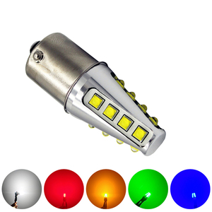 Luz de Reversa LED 1156 BA15S P21W Roja Ámbar Blanca Azul <span class=keywords><strong>Verde</strong></span> 12V 24V 1157 BAY15D P21/5W Luz de Freno LED para Automóvil, Lámpara de Señal de Giro LED - Product Image 2