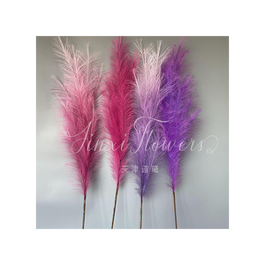 Plumas de caña artificial Jinxi de color rosa para decoración de bodas, exhibición en el hogar y accesorios de fotografía. - Product Image 5