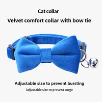Collier réglable pour animaux de compagnie en coton avec cloche pour petits chiens et chats