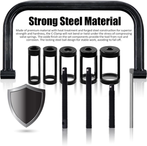 12 Uds Herramienta <span class=keywords><strong>de</strong></span> extracción <span class=keywords><strong>de</strong></span> compresor <span class=keywords><strong>de</strong></span> resorte <span class=keywords><strong>de</strong></span> válvula con abrazadera C sólida 5 uds adaptadores <span class=keywords><strong>de</strong></span> empujador <span class=keywords><strong>de</strong></span> pinza para equipo <span class=keywords><strong>de</strong></span> vehículo <span class=keywords><strong>de</strong></span> motocicleta - Product Image 3