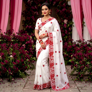 PinkCityBlocks Indian Designer Traditional Georgette Silk Saree with Sequences Lace <b>Border</b> Slim Fit Quick Dry & Wrinkle Free - Product Image 1