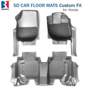 พรมปูพื้นรถยนต์ TPE 5 มิติ แบบสั่งทำพิเศษสำหรับ Honda HRV |   ชุดครบ 3 ชิ้น |   กันลื่นทุกสภาพอากาศ กันน้ำ - Product Image 1