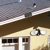 Lampes de sécurité étanches à panneau détachable Lampes solaires à capteur de mouvement PIR pour l'extérieur
