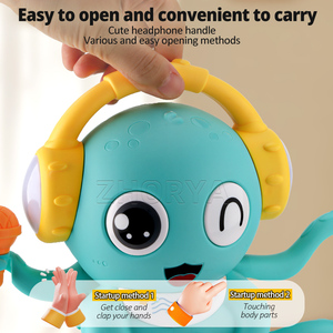 Zhorya Điện Đi Bộ Bạch Tuộc Âm Nhạc Chức Năng Cảm Biến Đồ Chơi Tự Động Bò Ma Thuật Nhảy Múa Bạch Tuộc Đồ Chơi Cho Trẻ Em - Product Image 4