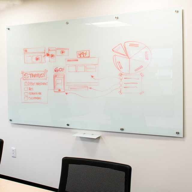 4mm Wall Mounted Tempered Glass Writing White Dry Erase Glass Board