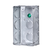 2018 boîte de jonction rectangulaire électrique pratique en métal boîte de commutation étanche Protection IP54 acier galvanisé de 1 à 1/2 pouces de profondeur