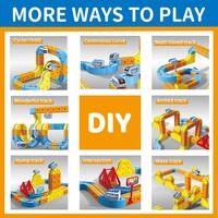 Juguete de Pista Mágica para Niños, Circuito de Carreras para Bebés, Pista de Carreras, Juguete Educativo Electrónico, Tren, Riel, Cubos, Juegos de Pistas