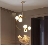 Lampe suspendue en verre sphérique nordique pour chambre à coucher, chevet, restaurant, bar, avec télécommande, LED créative, haute luminosité, économie d'énergie