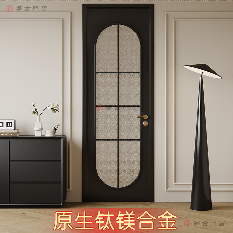 Maniglia singola per porta piatta in lega di titanio e magnesio