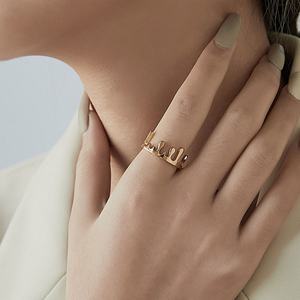 แหวนแต่งงาน/หมั้น ชุบทอง 14k 18k คุณภาพดี ทนทาน ราคาแพง แหวนสแตนเลสทรงมงกุฎสำหรับผู้หญิง - Product Image 3