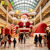 Modèle géant gonflable du Père Noël pour la décoration de centres commerciaux et les événements de Noël