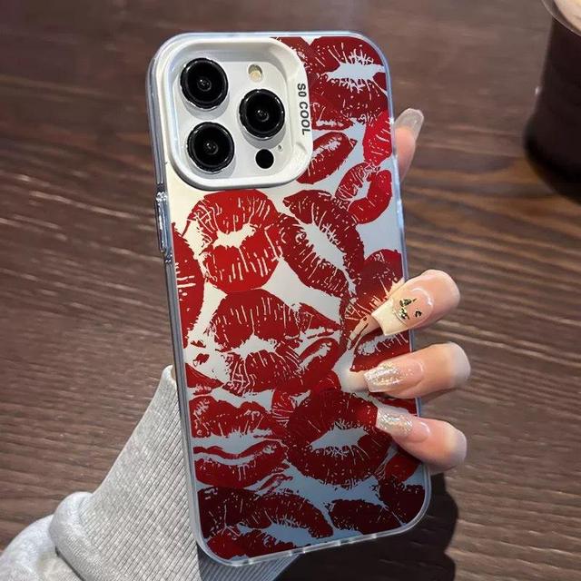 For 17/16/15 Pro Max & 13/12/11/14 Plus TPU Shockproof Mobile Phone Case with 3D Design Ins Style Phone Grip (12promax)