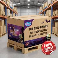 Nouveauté Bonbons Gélifiés Amusants en Forme de Diable Effrayant 18g – Bonbons Gélifiés Moelleux aux Fruits pour Fêtes d'Halloween