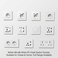 Prise murale EU Schuko type A+C, type C+C, prise de charge, panneau PC ignifuge, 16A 250V, norme européenne